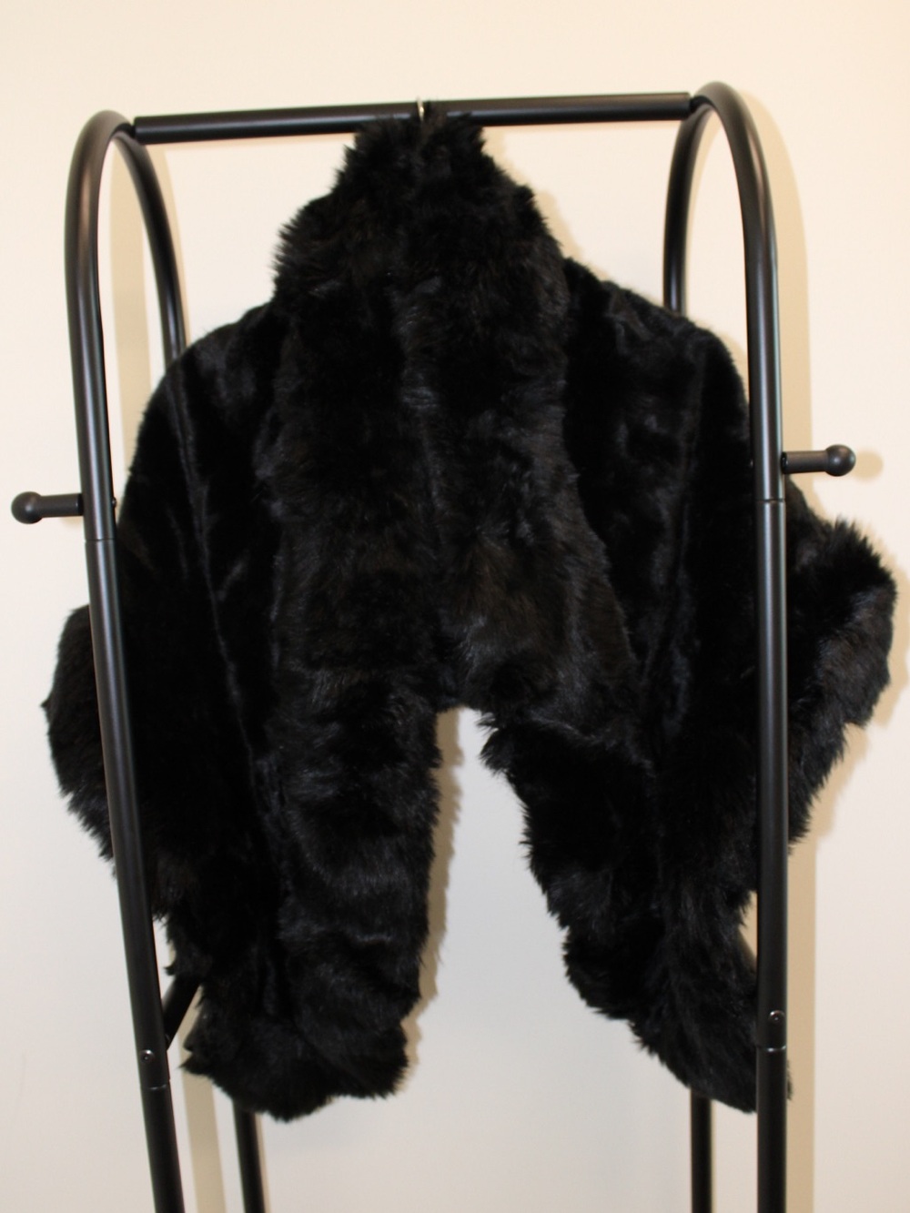 Classic Black Faux Fur Teddy Jacket - Cozy Short Coat